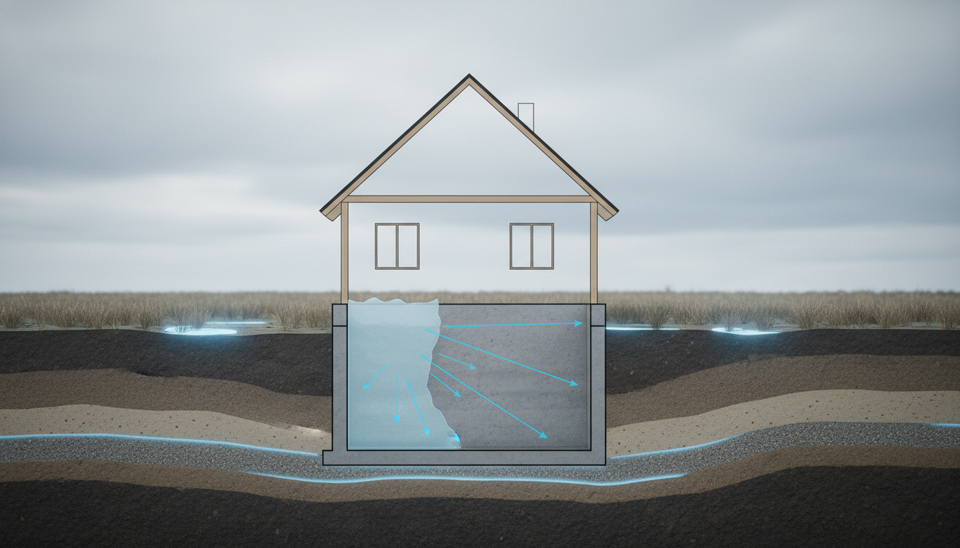 Hydrostatic pressure affecting a Plymouth MN foundation.