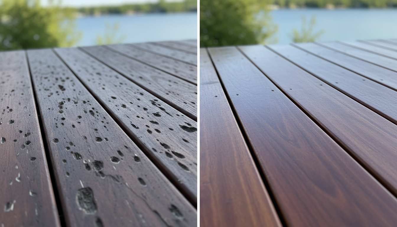 Restoration of storm-damaged Ipe decking on a Lake Minnetonka estate.