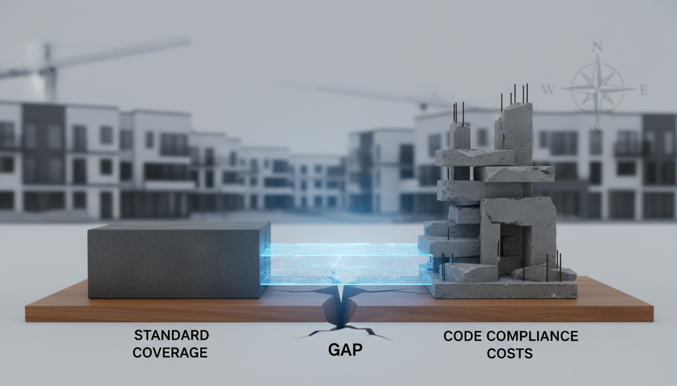 Insurance coverage gap infographic for home restoration